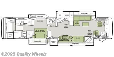 Floorplan of 2014 Tiffin Allegro Bus 45 LP