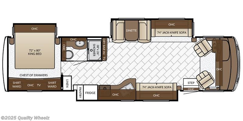 Floorplan of 2017 Newmar Bay Star 3518
