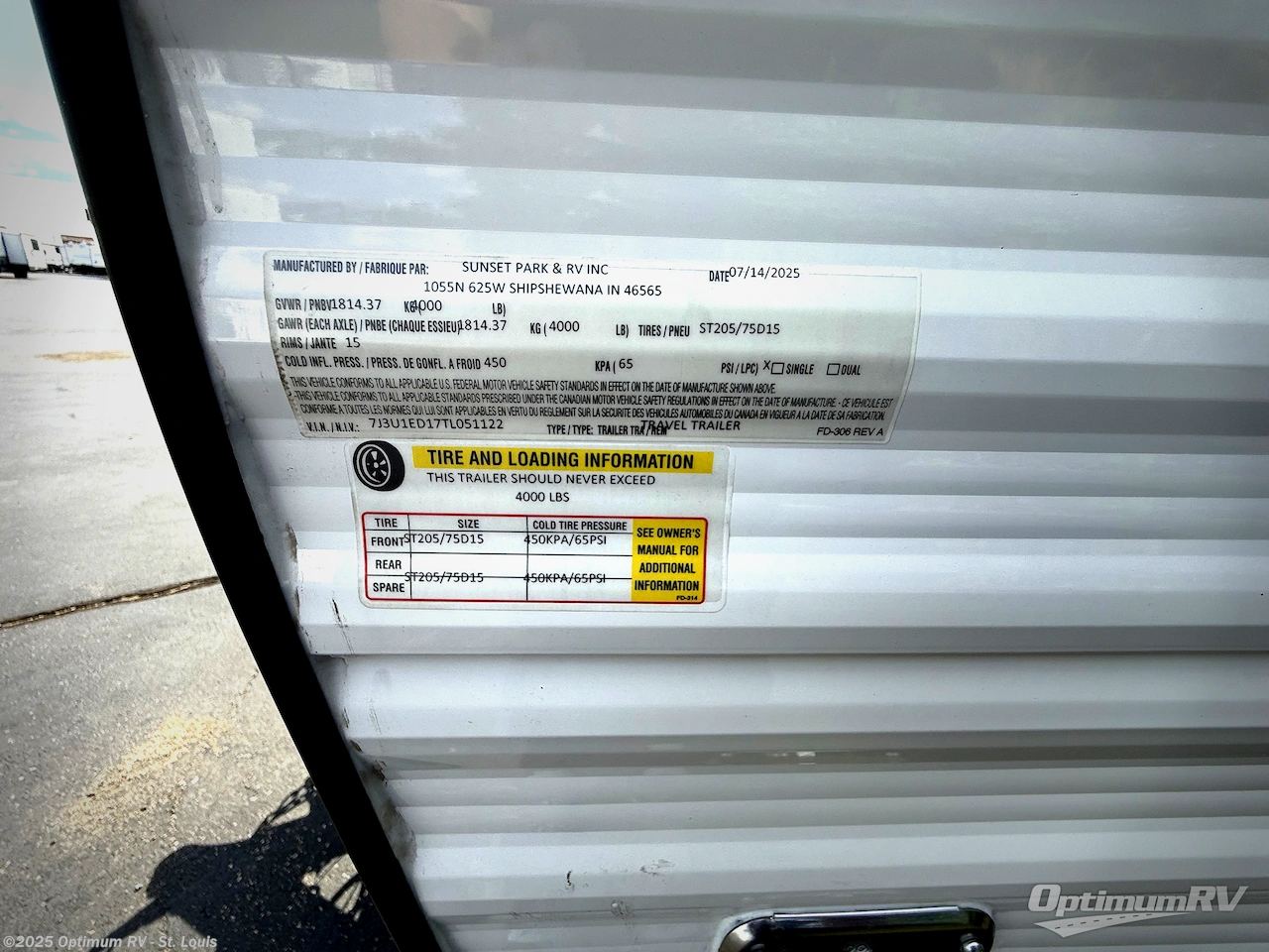 New 2026 Sunset Park RV Sun Lite 14TH available in Festus, Missouri