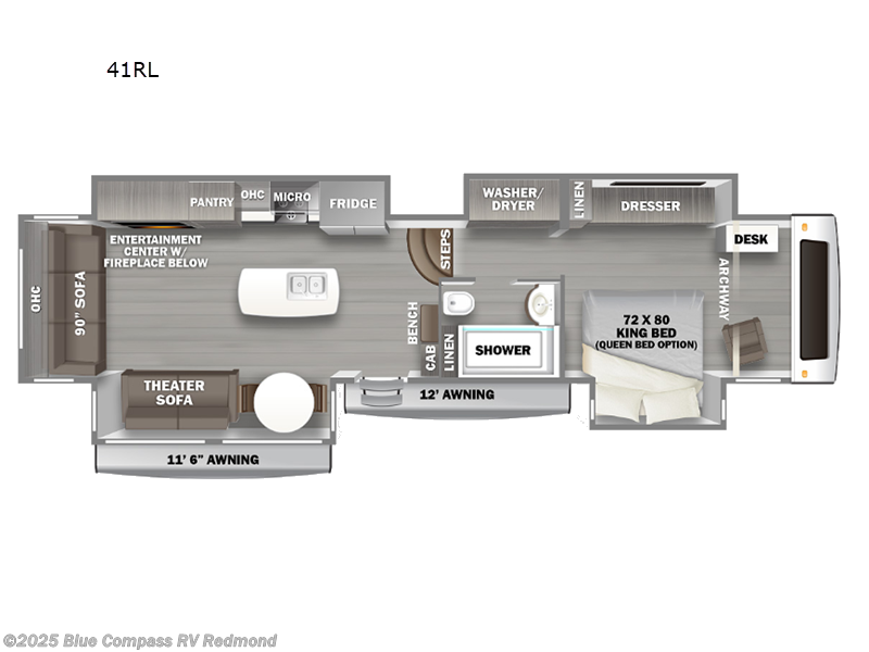 Call now about this 2023 Forest River RiverStone 41RL! 2023 Forest River RiverStone 41RL - Used Fifth Wheel For Sale by Blue Compass RV Redmond in Redmond, Oregon features Slideout