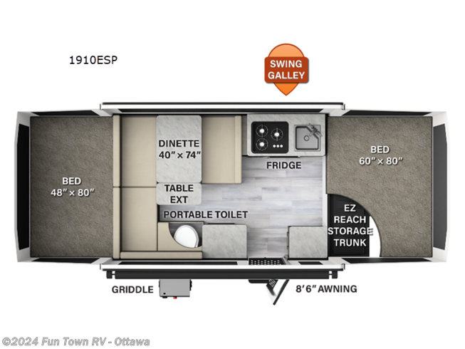 2023 Forest River Rockwood Extreme Sports 1910ESP - Used Popup For Sale by Fun Town RV - Ottawa in Ottawa, Kansas