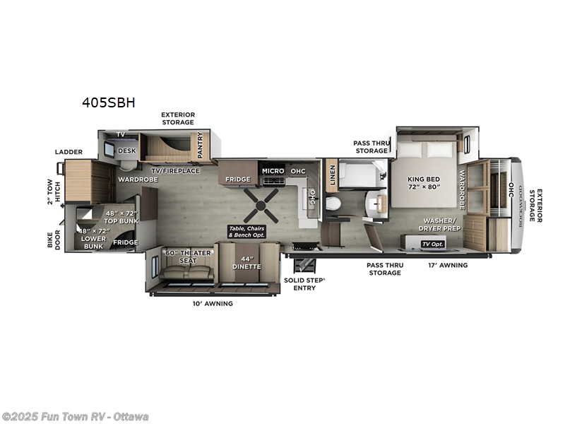Call now about this 2026 Forest River Rockwood Signature 405SBH! 2026 Forest River Rockwood Signature 405SBH - New Fifth Wheel For Sale by Fun Town RV - Ottawa in Ottawa, Kansas features Slideout