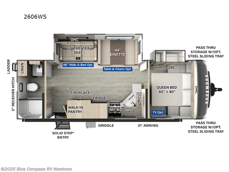 Call now about this 2026 Forest River Rockwood Ultra Lite 2606WS! 2026 Forest River Rockwood Ultra Lite 2606WS - New Travel Trailer For Sale by Blue Compass RV Newtown in Newtown, Connecticut features Slideout