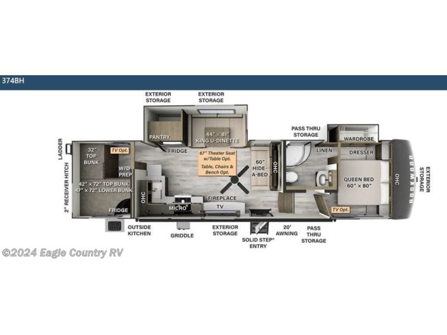 2024 Forest River Rockwood Signature 374BH - New Fifth Wheel For Sale by Eagle Country RV in Eagle River, Wisconsin