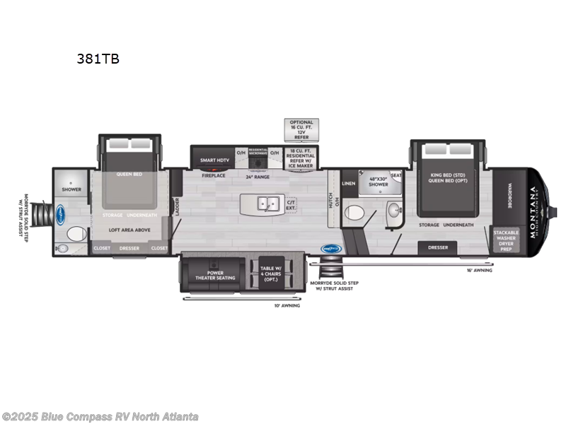 Call now about this 2025 Keystone Montana High Country 381TB! 2025 Keystone Montana High Country 381TB - New Fifth Wheel For Sale by Blue Compass RV North Atlanta in Buford, Georgia features Slideout