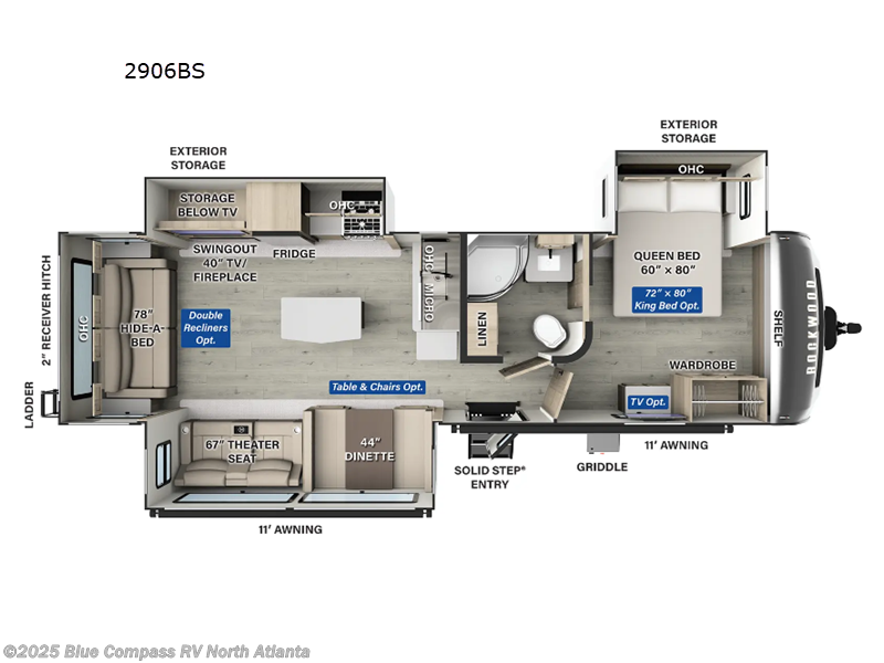 Call now about this 2025 Forest River Rockwood Ultra Lite 2906BS! 2025 Forest River Rockwood Ultra Lite 2906BS - New Travel Trailer For Sale by Blue Compass RV North Atlanta in Buford, Georgia features Slideout