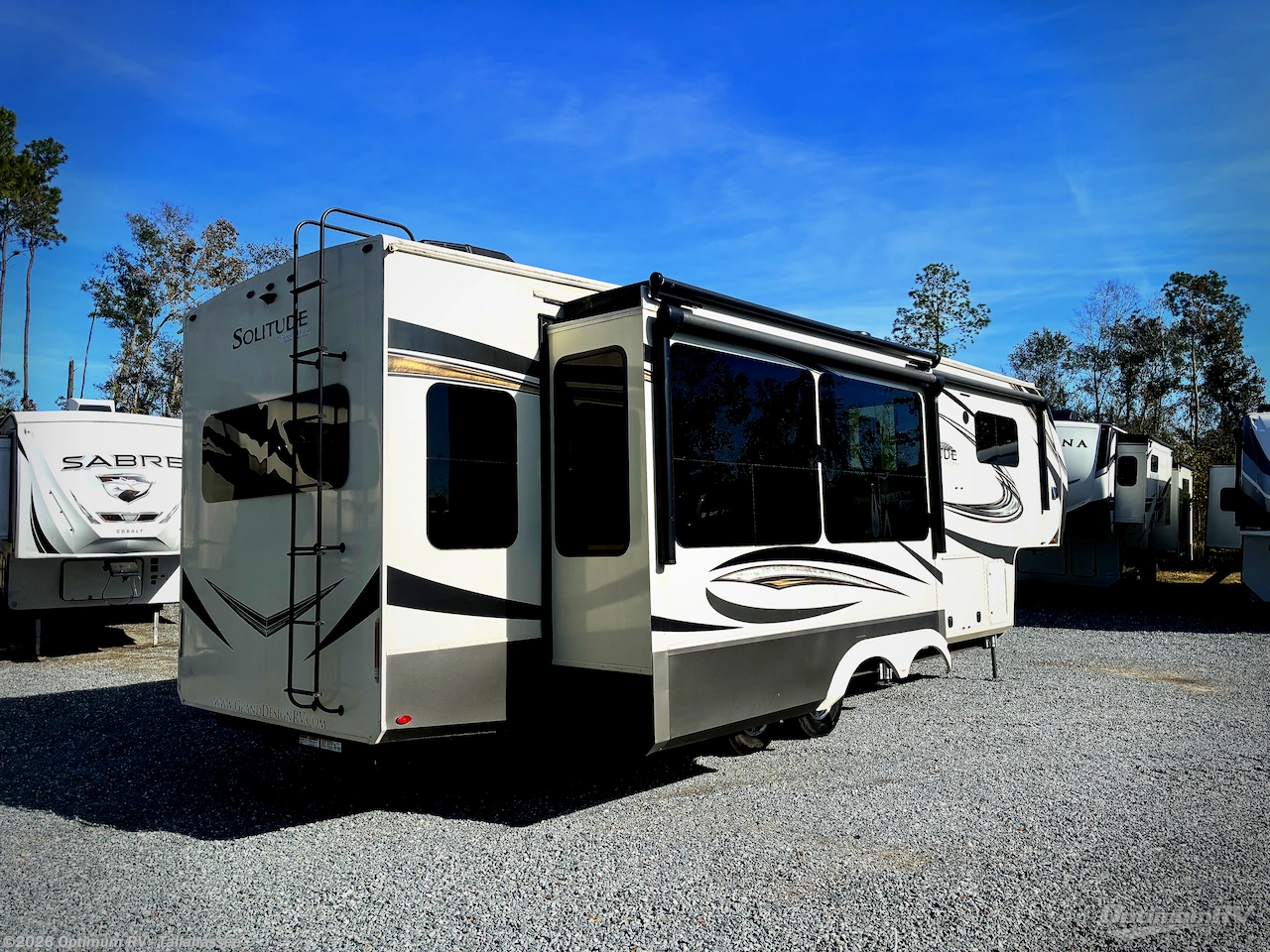 Call now about this 2021 Grand Design Solitude 310GK-R! 2021 Grand Design Solitude 310GK-R - Used Fifth Wheel For Sale by Optimum RV - Tallahassee in Tallahassee, Florida features Awning, Slideout