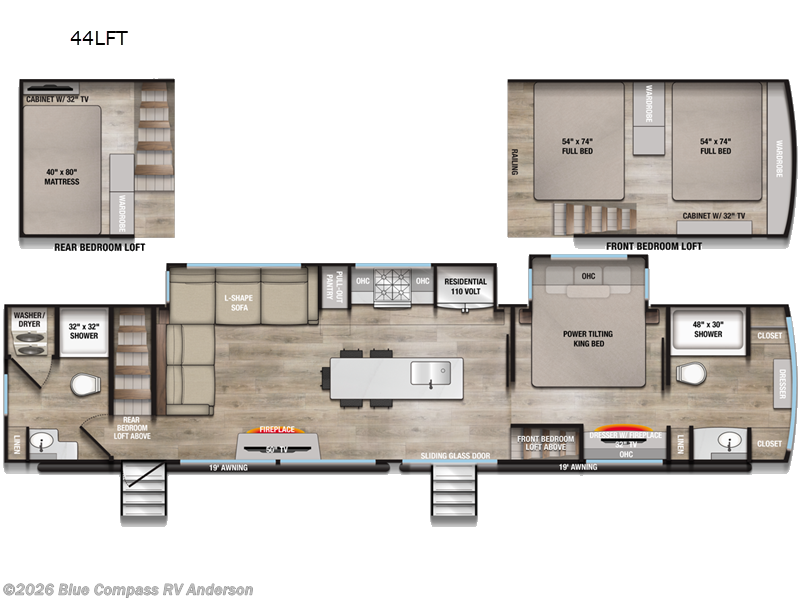 Call now about this 2026 Alliance RV Benchmark 44LFT! 2026 Alliance RV Benchmark 44LFT - New Destination Trailer For Sale by Blue Compass RV Anderson in Anderson, California features Slideout