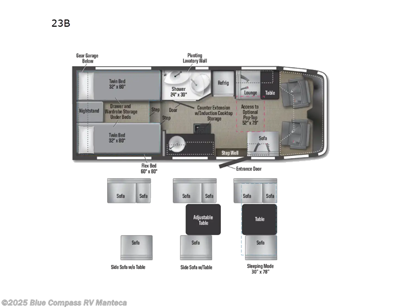 Call now about this 2026 Winnebago Ekko Sprinter 23B! 2026 Winnebago Ekko Sprinter 23B - New Class C For Sale by Blue Compass RV Manteca in Manteca, California