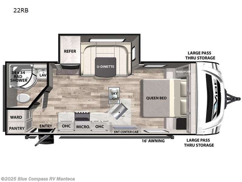 Call now about this 2023 Forest River Vibe 22RB! 2023 Forest River Vibe 22RB - Used Travel Trailer For Sale by Blue Compass RV Manteca in Manteca, California features Slideout