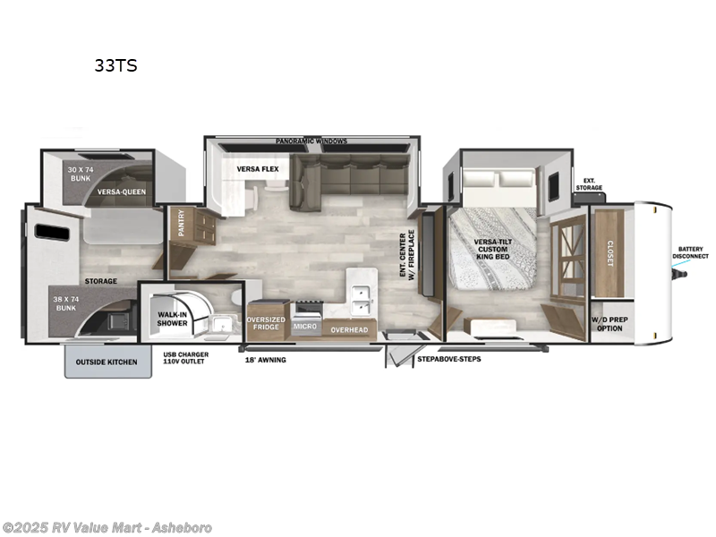 Call now about this 2026 Forest River Wildwood 33TS! 2026 Forest River Wildwood 33TS - New Travel Trailer For Sale by RV Value Mart - Asheboro in Franklinville, North Carolina features Slideout
