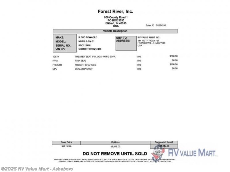 Email now about this 2026 Forest River No Boundaries NB18.0 Beast Mode! New 2026 Forest River No Boundaries NB18.0 Beast Mode available in Franklinville, North Carolina