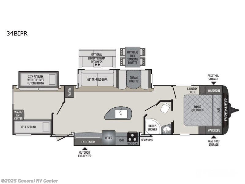 Call now about this 2019 Keystone Bullet 34BIPR-3S! 2019 Keystone Bullet 34BIPR-3S - Used Travel Trailer For Sale by General RV Center in West Chester, Pennsylvania