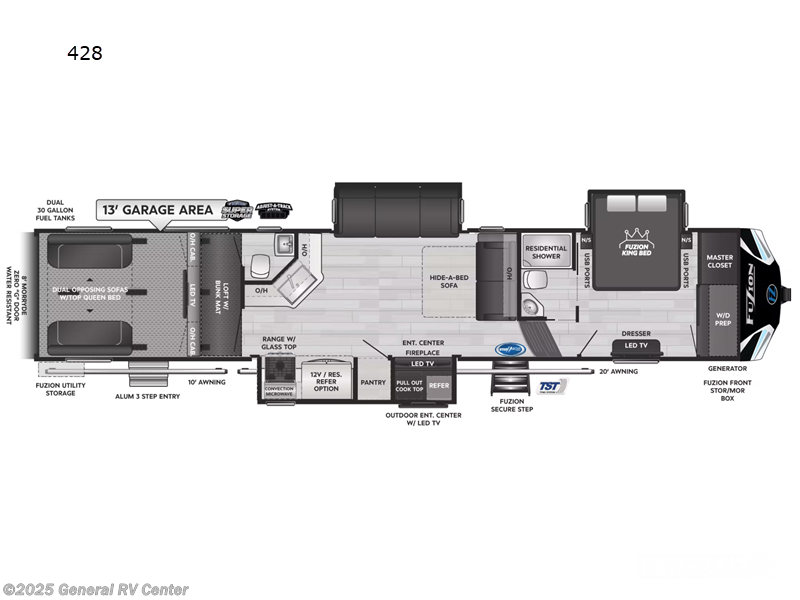 Call now about this 2023 Keystone Fuzion 428! 2023 Keystone Fuzion 428 - Used Fifth Wheel For Sale by General RV Center in Fort Pierce, Florida