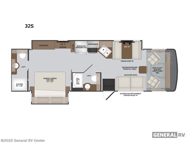 Call now about this 2025 Holiday Rambler Eclipse 32S! 2025 Holiday Rambler Eclipse 32S - New Class A For Sale by General RV Center in Fort Myers, Florida