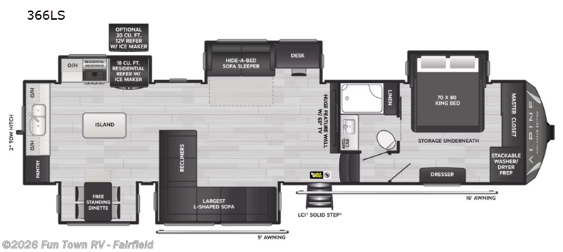 Call now about this 2025 Keystone Alpine Avalanche Edition 366LS! 2025 Keystone Alpine Avalanche Edition 366LS - New Fifth Wheel For Sale by Fun Town RV - Fairfield in Fairfield, Texas features Slideout