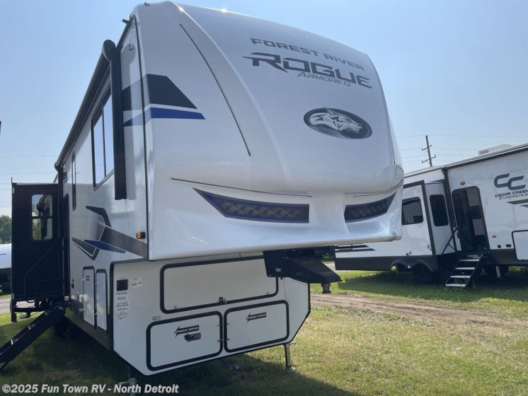 Email now about this 2025 Forest River Vengeance Rogue Armored 351G2! New 2025 Forest River Vengeance Rogue Armored 351G2 available in North Branch, Michigan