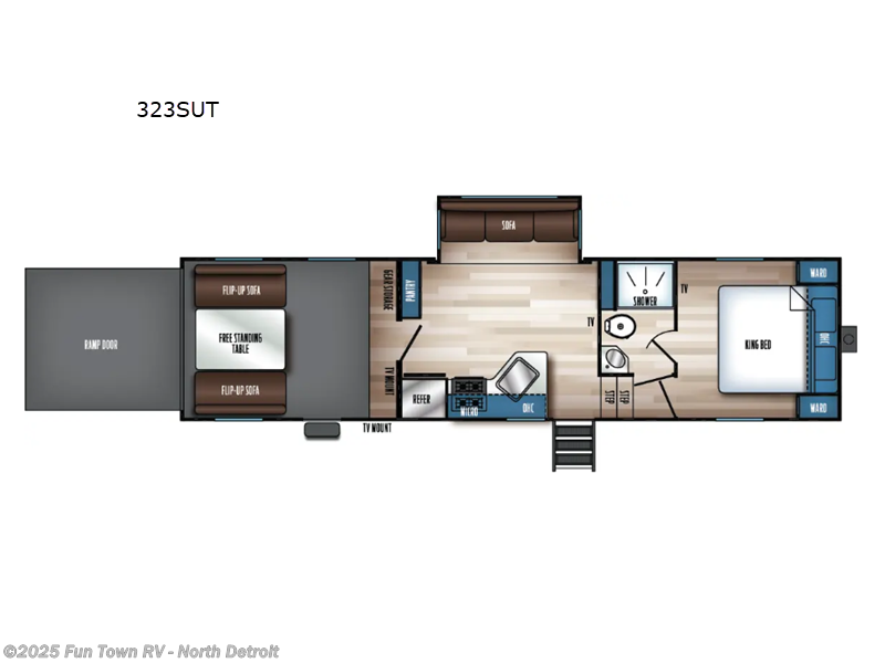 Call now about this 2025 Forest River Vengeance Rogue SUT 323SUT! 2025 Forest River Vengeance Rogue SUT 323SUT - New Toy Hauler For Sale by Fun Town RV - North Detroit in North Branch, Michigan features Slideout