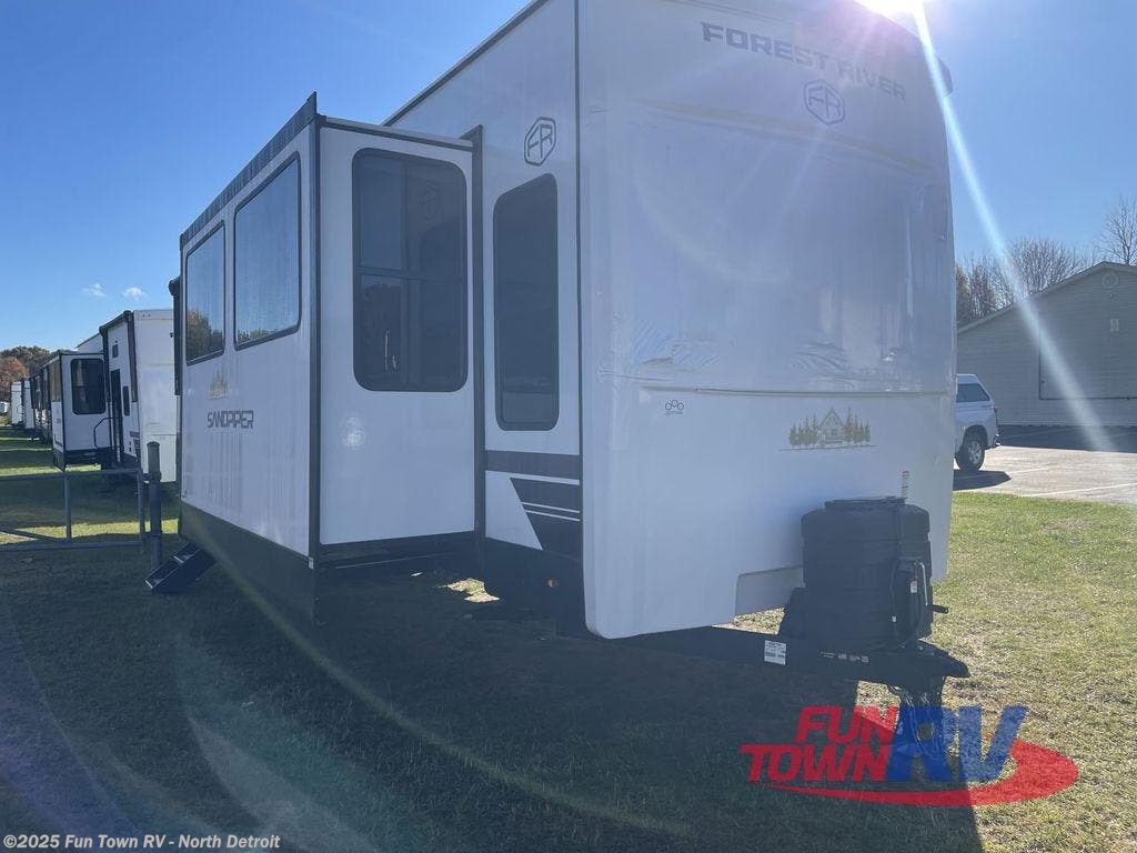 Contact us now about this 2026 Forest River Sandpiper Destination Trailers 389HBFL! 2026 Sandpiper Destination Trailers 389HBFL by Forest River from Fun Town RV - North Detroit in North Branch, Michigan