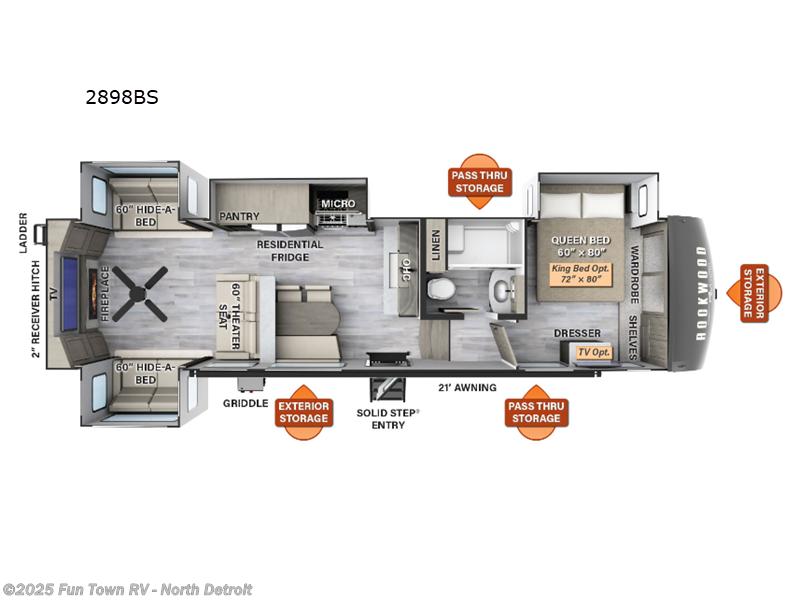 Call now about this 2023 Forest River Rockwood Signature 2898BS! 2023 Forest River Rockwood Signature 2898BS - Used Fifth Wheel For Sale by Fun Town RV - North Detroit in North Branch, Michigan features Slideout