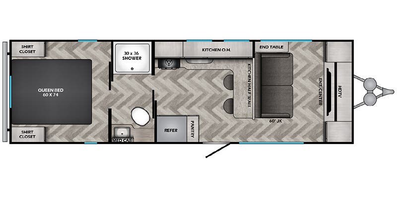 Call now about this 2025 CrossRoads Zinger Lite 259FL! Floorplan of 2025 CrossRoads Zinger Lite 259FL