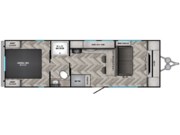 Call now about this 2025 CrossRoads Zinger Lite 259FL! Floorplan of 2025 CrossRoads Zinger Lite 259FL