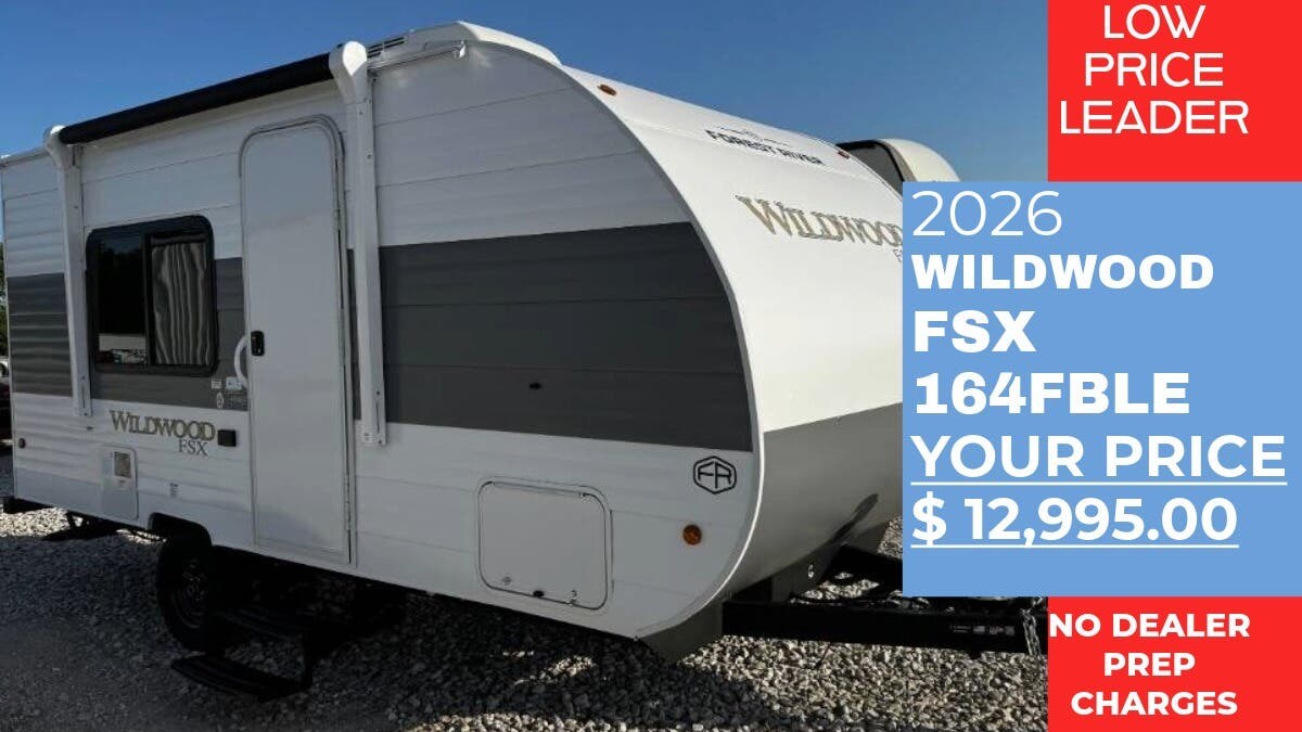 Email now about this 2026 Forest River Wildwood FSX 164FBLE! New 2026 Forest River Wildwood FSX 164FBLE available in Panama City, Florida