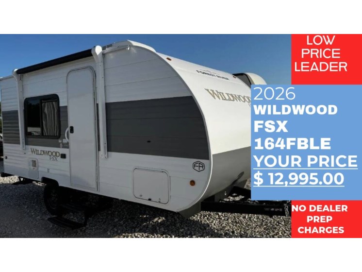 Email now about this 2026 Forest River Wildwood FSX 164FBLE! New 2026 Forest River Wildwood FSX 164FBLE available in Panama City, Florida