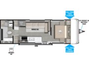 Call now about this 2026 Forest River Wildwood FSX 233RBLE! Floorplan of 2026 Forest River Wildwood FSX 233RBLE