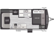 Call now about this 2026 Keystone Hideout Mini 177RD! Floorplan of 2026 Keystone Hideout Mini 177RD
