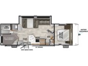 Call now about this 2026 Forest River Wildwood X-Lite 26ICE! Floorplan of 2026 Forest River Wildwood X-Lite 26ICE