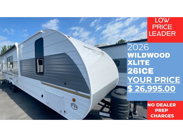 Email now about this 2026 Forest River Wildwood X-Lite 26ICE! New 2026 Forest River Wildwood X-Lite 26ICE available in Panama City, Florida