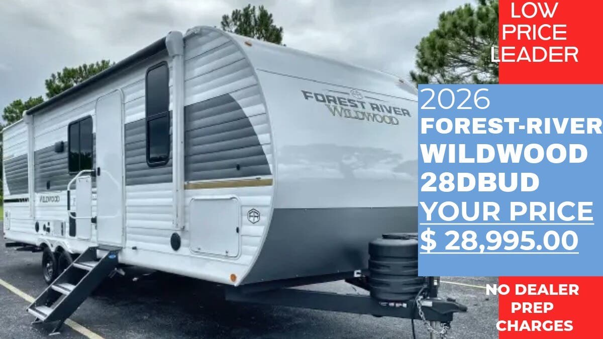 Email now about this 2026 Forest River Wildwood 28DBUD! New 2026 Forest River Wildwood 28DBUD available in Panama City, Florida