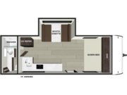 Call now about this 2026 Forest River Wildwood FSX 177ICE! Floorplan of 2026 Forest River Wildwood FSX 177ICE