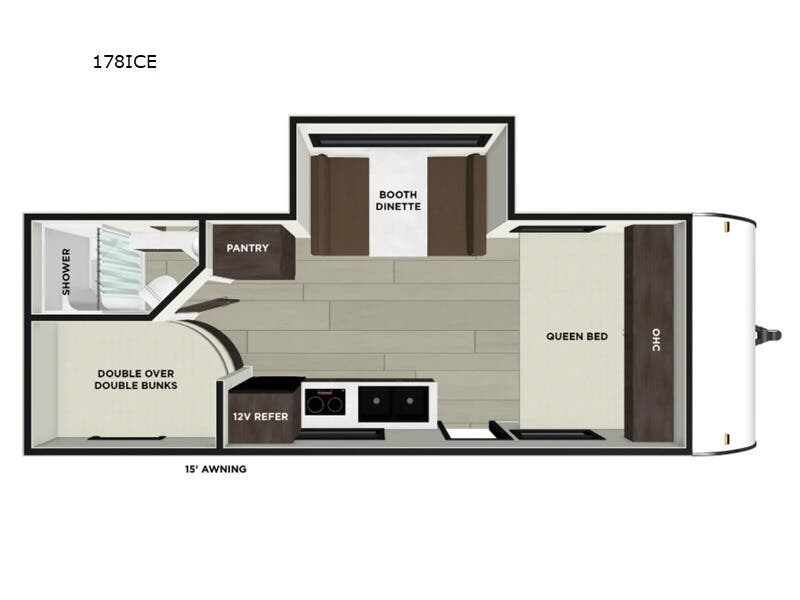 Call now about this 2026 Forest River Wildwood FSX 178ICE! 2026 Forest River Wildwood FSX 178ICE - New Travel Trailer For Sale by Ashley Marine & RV in Panama City, Florida features Bunk Beds, Water Heater, Furnace, Skylight, Refrigerator