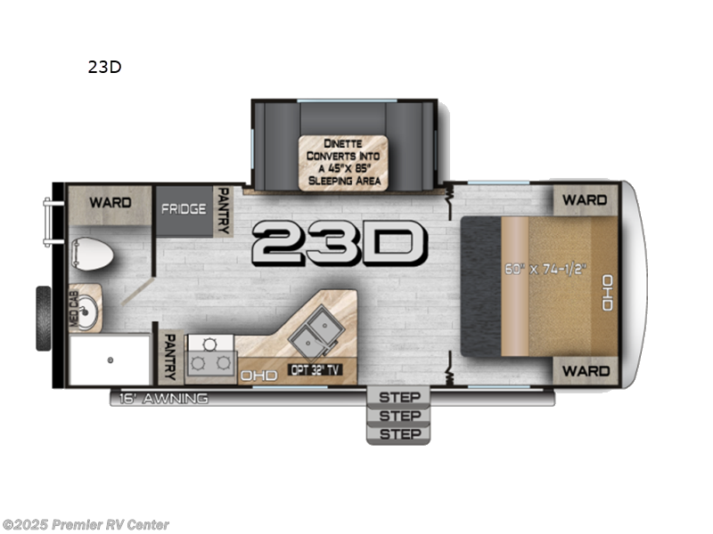 Call now about this 2025 Northwood Nash 23D OTG! 2025 Northwood Nash 23D OTG - New Travel Trailer For Sale by Premier RV Center in Lewiston, Idaho features Slideout