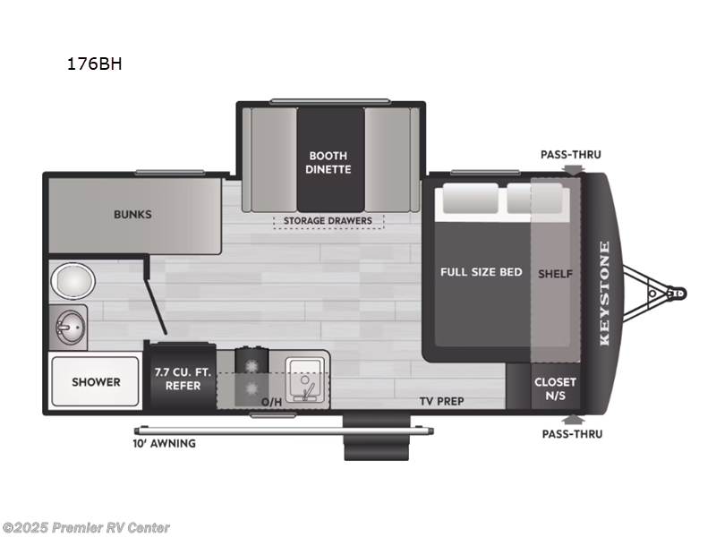 Call now about this 2026 Keystone Hideout Mini 176BH! 2026 Keystone Hideout Mini 176BH - New Travel Trailer For Sale by Premier RV Center in Lewiston, Idaho features Slideout