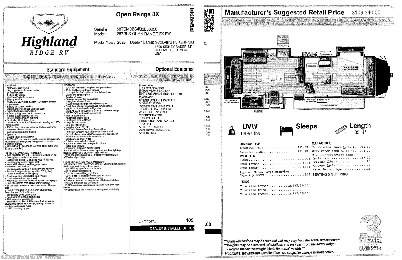 Contact us now about this 2025 Highland Ridge Open Range 3X 287RLS! 2025 Open Range 3X 287RLS by Highland Ridge from McClains RV in Kerrville, Texas