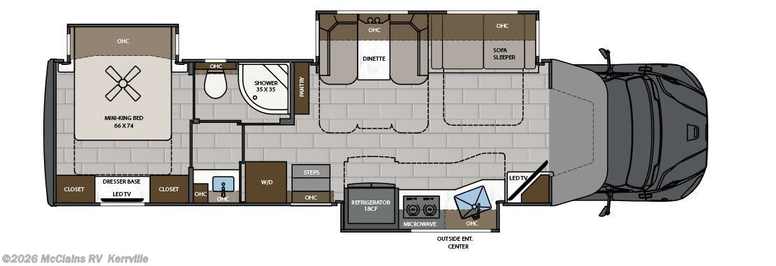 Call now about this 2025 Renegade VERONA LE 38LDG! 2025 Renegade VERONA LE 38LDG - Used Super C For Sale by McClains RV in Kerrville, Texas