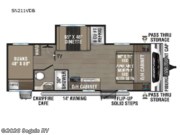 Call now about this 2024 Venture Sonic 211VDB! Floorplan of 2024 Venture Sonic 211VDB