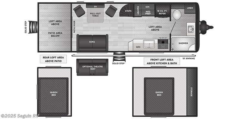 Call now about this 2024 Keystone Hideout 24LOF! Floorplan of 2024 Keystone Hideout 24LOF