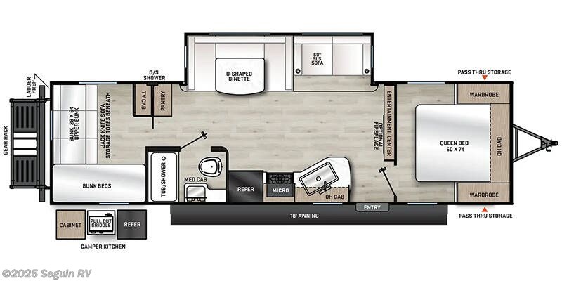 Floorplan of 2025 Coachmen Catalina Legacy Edition 293QBCK