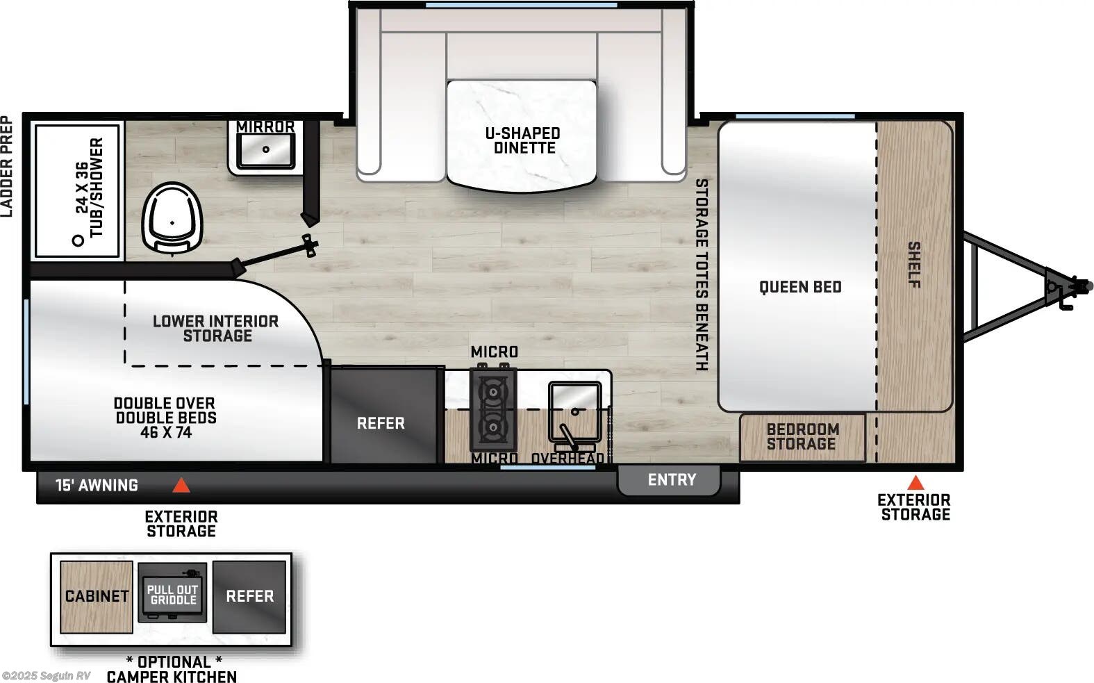 Call now about this 2026 Coachmen Catalina Summit Series 7 184BHSX! Floorplan of 2026 Coachmen Catalina Summit Series 7 184BHSX