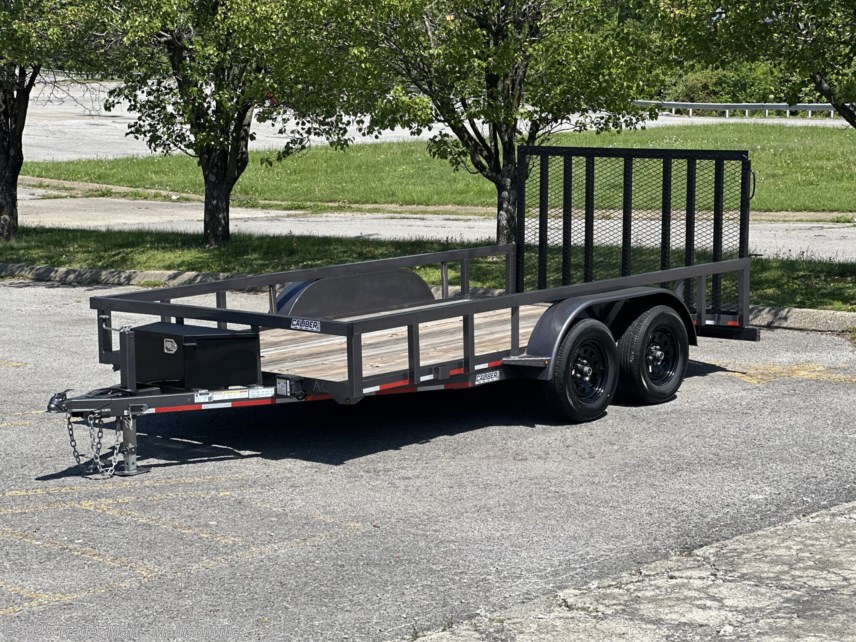 New 2024 Caliber 7x14 Open Utility Trailer 7k axles, 4 wheel brakes available in Madisonville, Kentucky