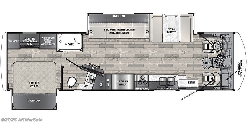 Floorplan of 2019 Forest River Georgetown 5 Series GT5 31L5
