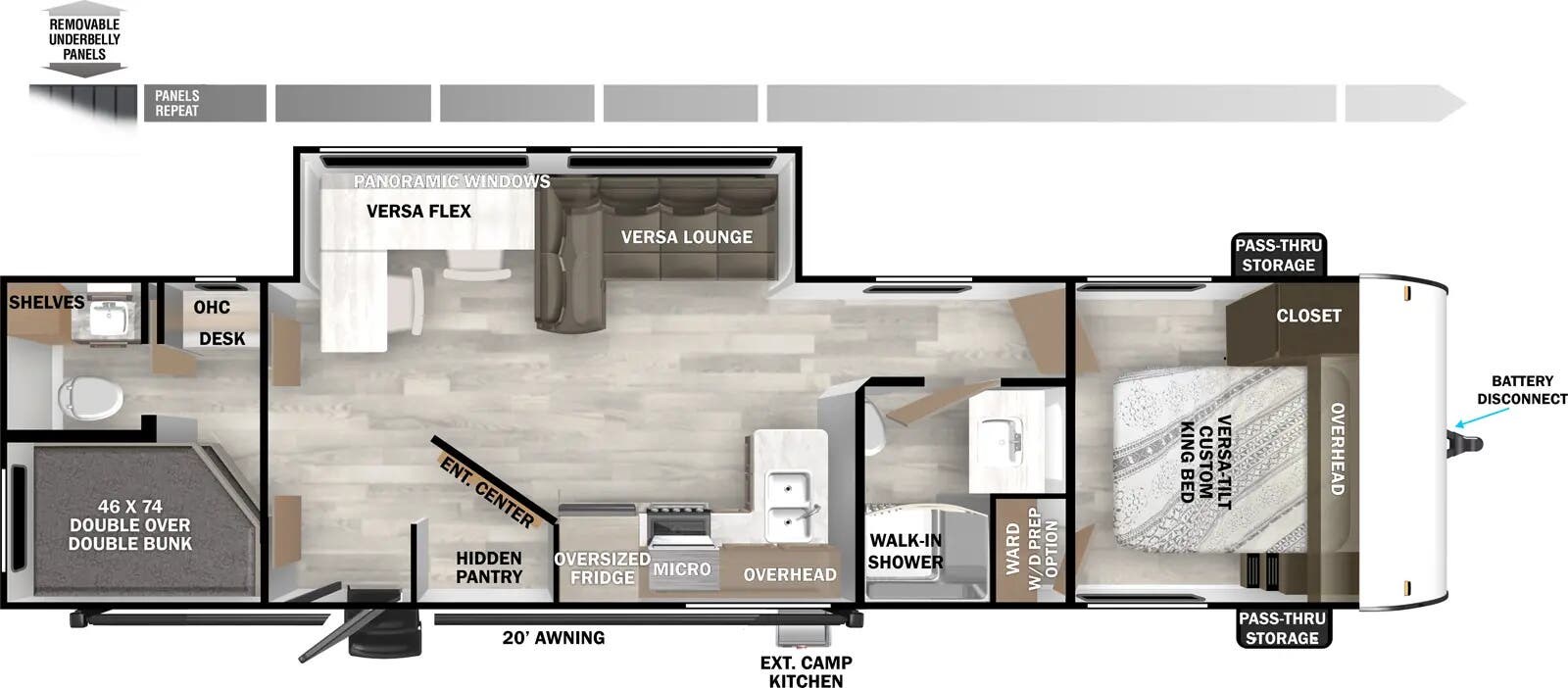 Floorplan of 2026 Forest River Salem 29BDB