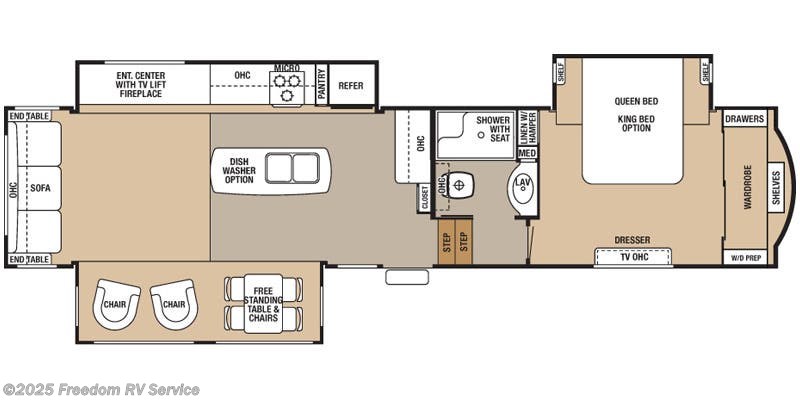 Floorplan of 2016 Forest River Cedar Creek 36CKTS