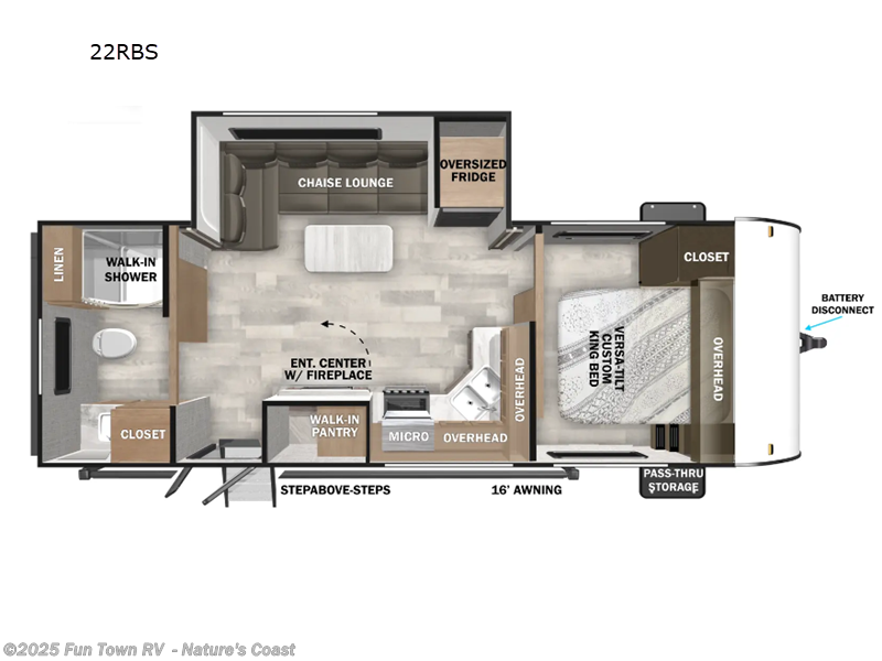 Call now about this 2025 Forest River Wildwood 22RBS! 2025 Forest River Wildwood 22RBS - New Travel Trailer For Sale by Fun Town RV - Nature's Coast in Crystal River, Florida features Slideout