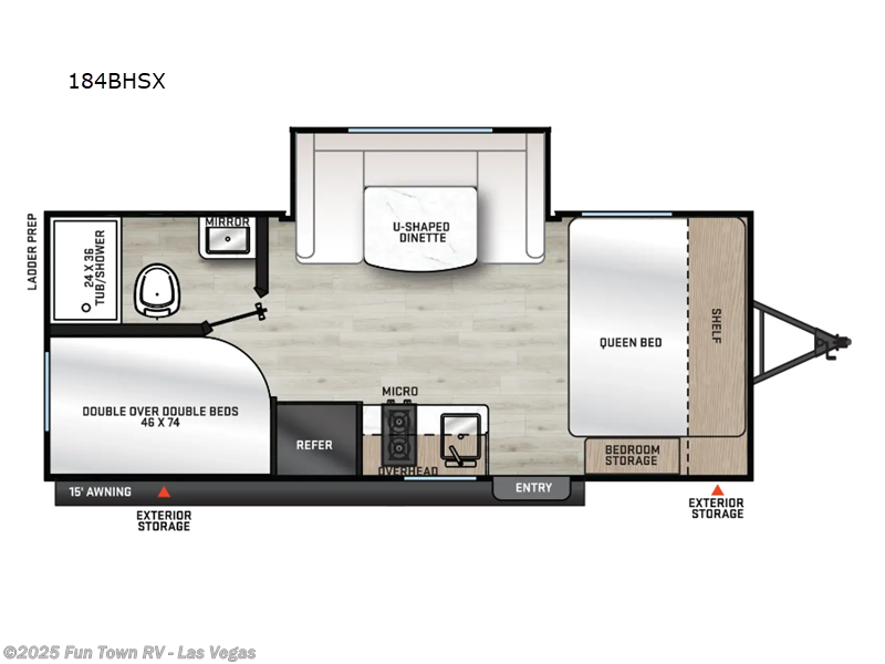 Call now about this 2025 Coachmen Catalina Summit Series 7 184BHSX! 2025 Coachmen Catalina Summit Series 7 184BHSX - New Travel Trailer For Sale by Fun Town RV - Las Vegas in Las Vegas, Nevada features Slideout