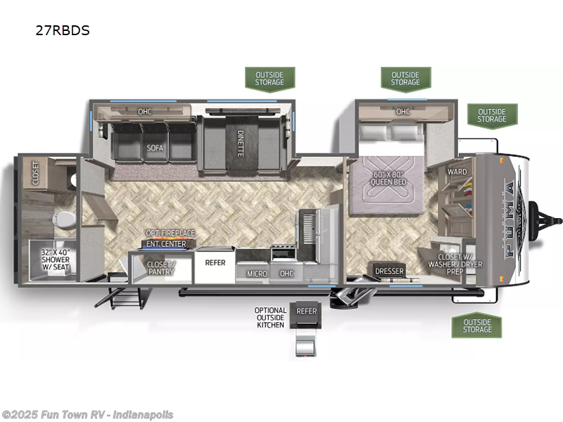 Call now about this 2023 Palomino Puma 27RBDS! 2023 Palomino Puma 27RBDS - New Travel Trailer For Sale by Fun Town RV - Indianapolis in EDINBURGH, Indiana features Slideout